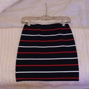 Striped Pencil Short Skirt